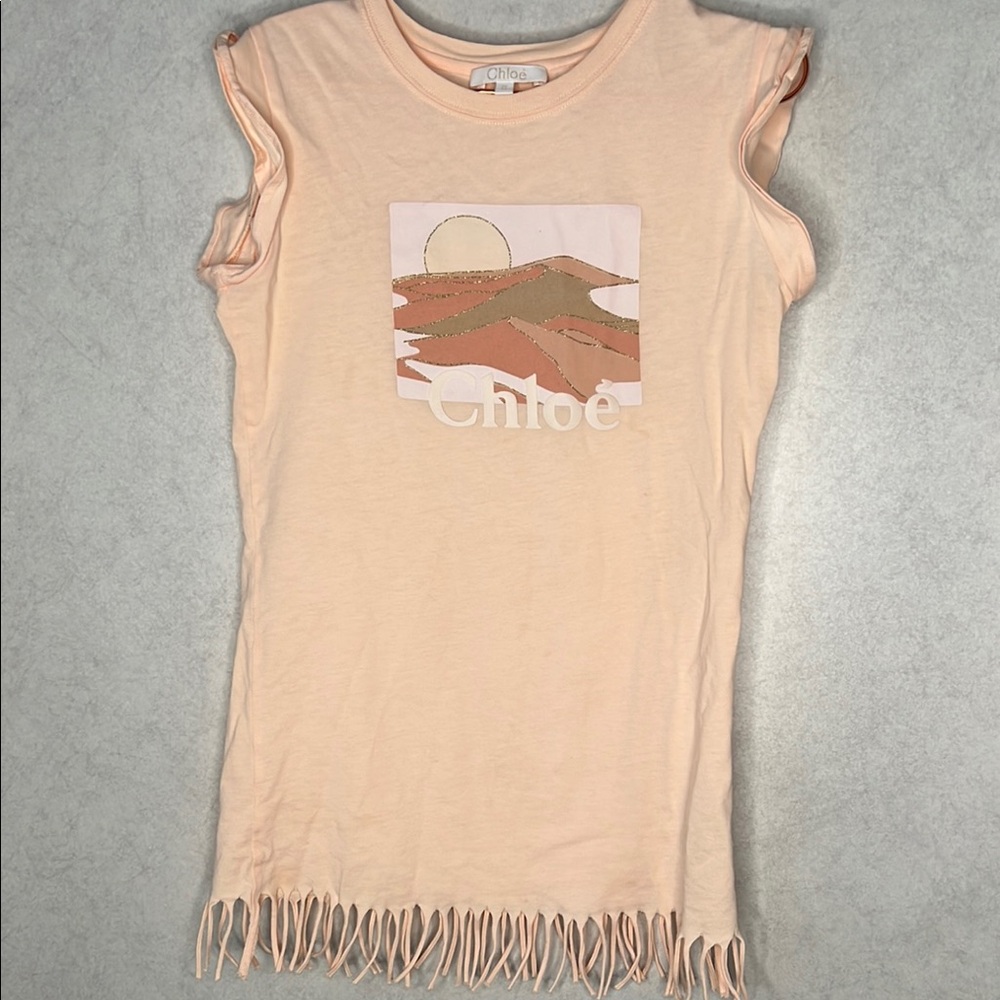 Chloe Kids Casual Dress in Peach